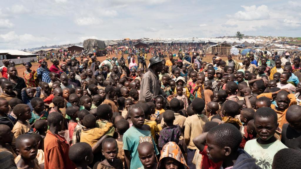 Imagen del hacinamiento en el campo de desplazados tomada el 3 de diciembre de este año.