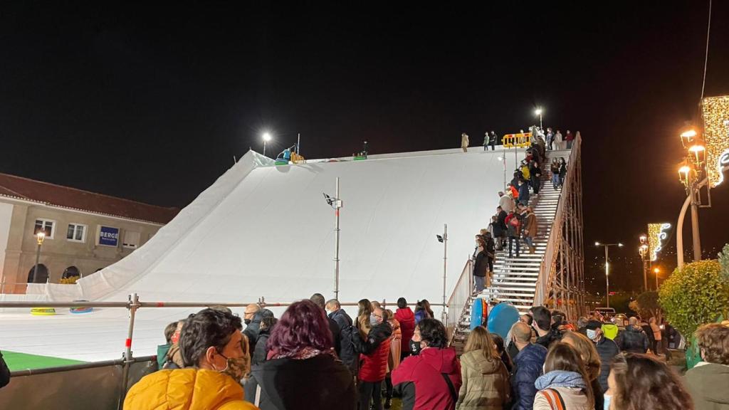 Rampa de nieve en Vigo.