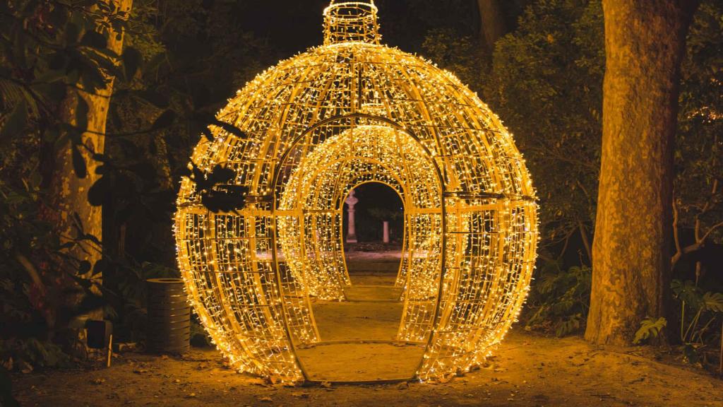 Una de los elementos decorativos del espectáculo de La Concepción, en Málaga.