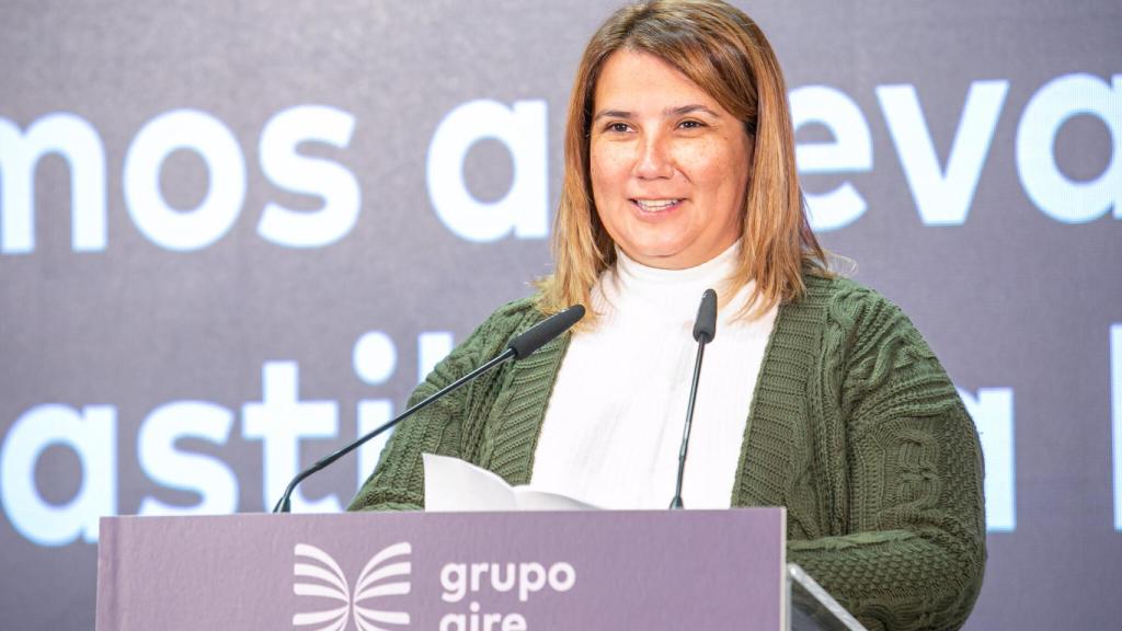Tita García Élez en la colocación de la primera piedra del Centro de Datos de Proximidad del Grupo Aire en Talavera. Foto: JCCM