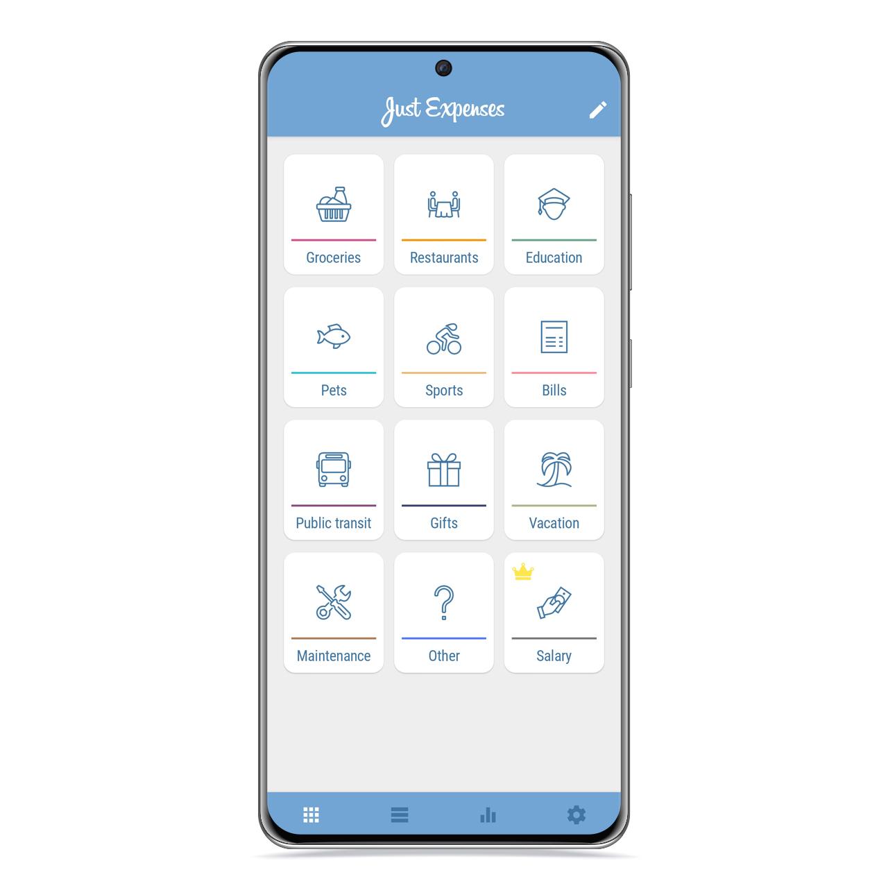 Just Expenses categorías