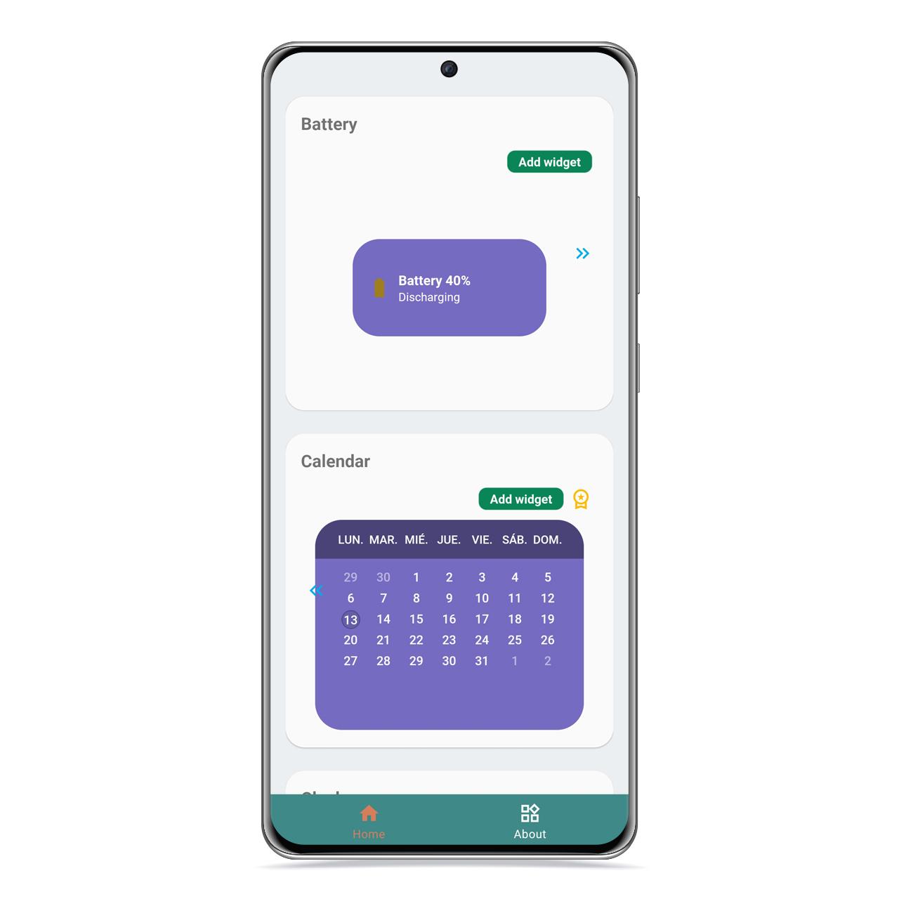 Android 12 widgets tipos de widget