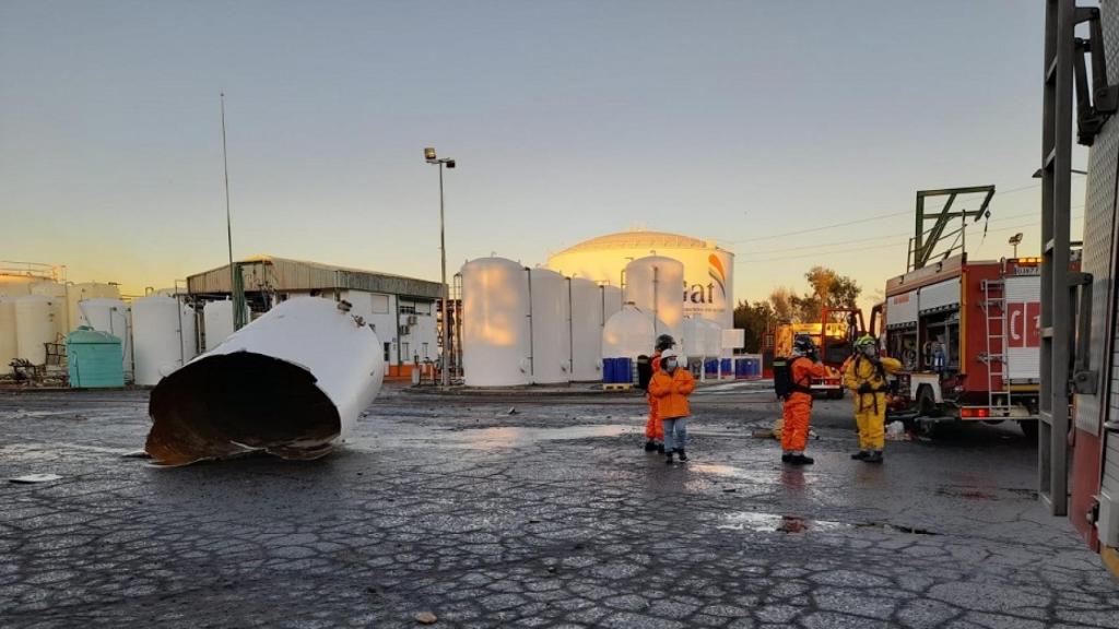 Los efectivos actuando.