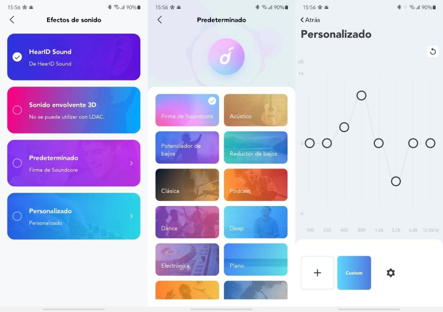 Ecualizador de la aplicación Soundcore