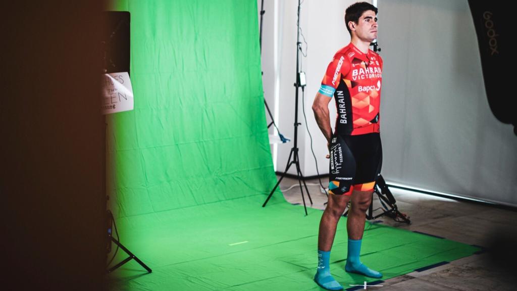 Mikel Landa durante una sesión de fotos