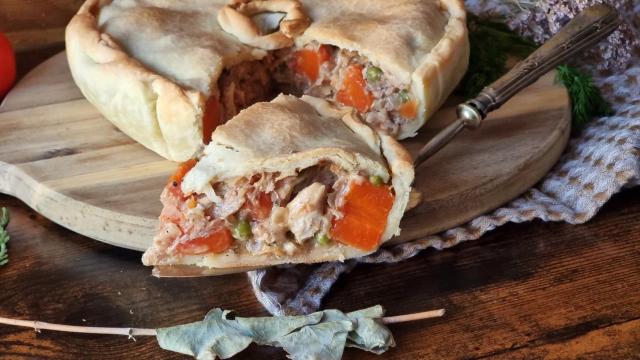 Pastel de pollo y verduras de aprovechamiento, receta de chicken pot pie