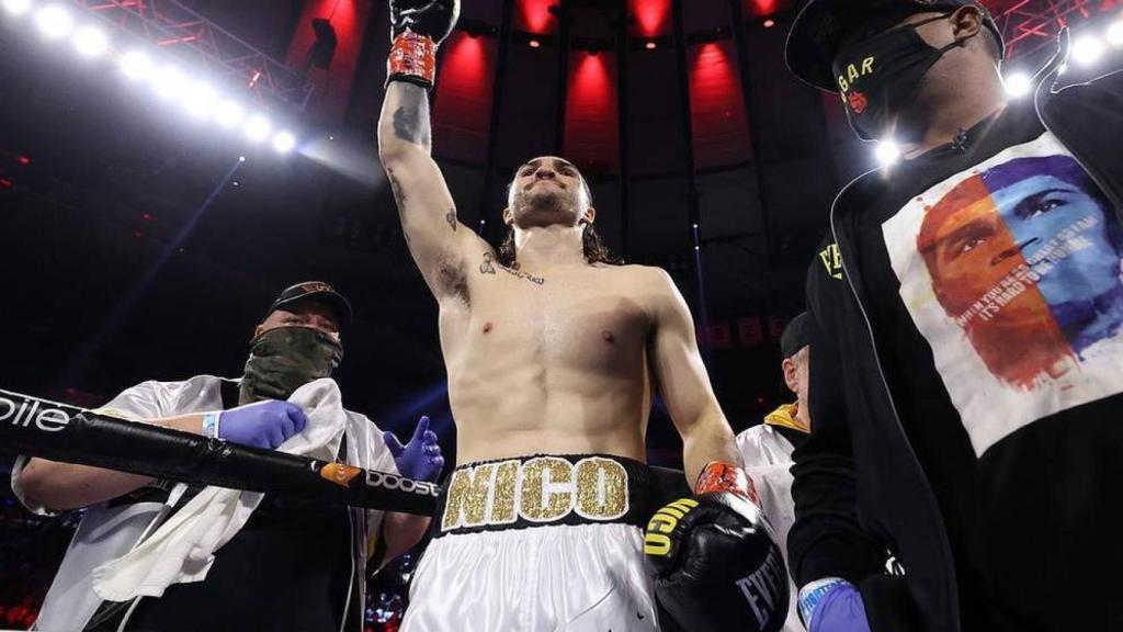 Nico Ali Walsh, el nieto de Muhammad Ali, antes de una pelea.