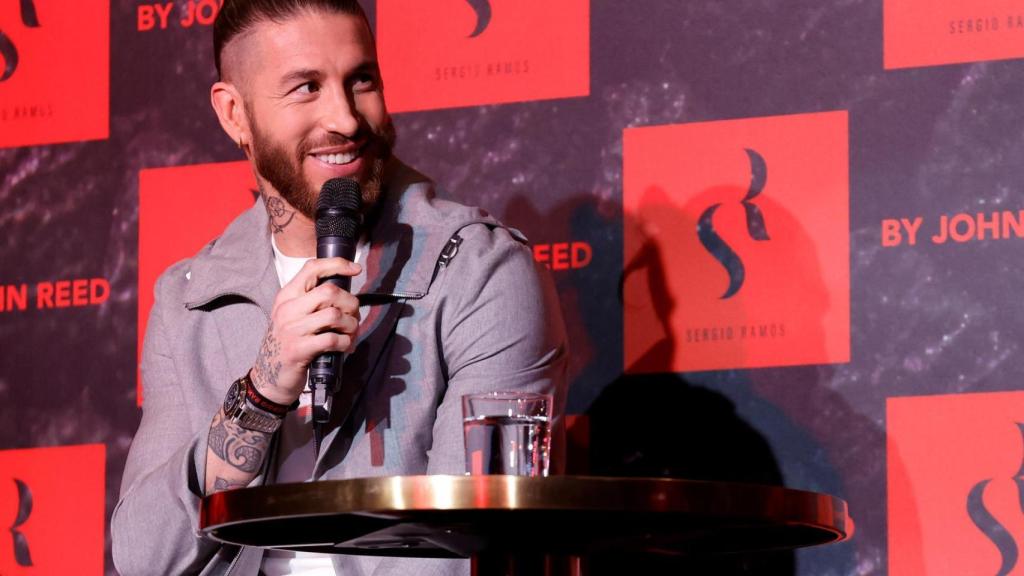 Sergio Ramos, durante la presentación de 'Sergio Ramos by John Reed'