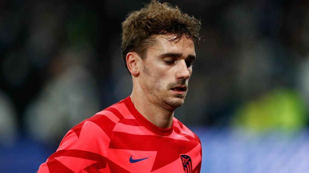 Antoine Griezmann, antes del derbi ante el Real Madrid.