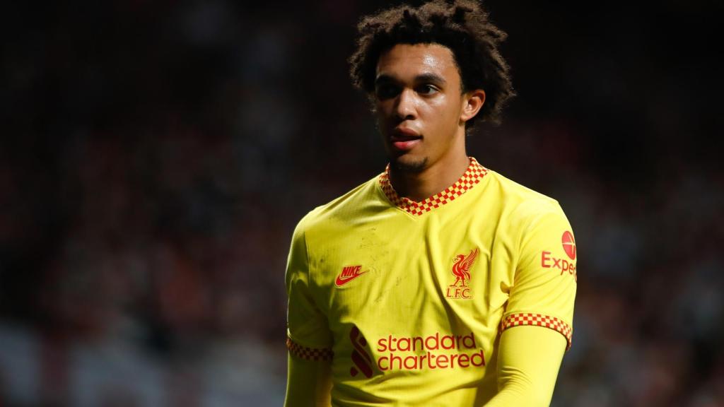 Trent Alexander-Arnold, en un partido del Liverpool de la temporada 2021/2022