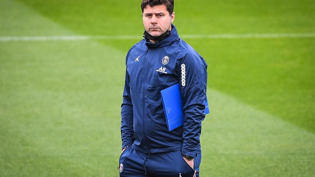 Mauricio Pochettino, en un entrenamiento del PSG