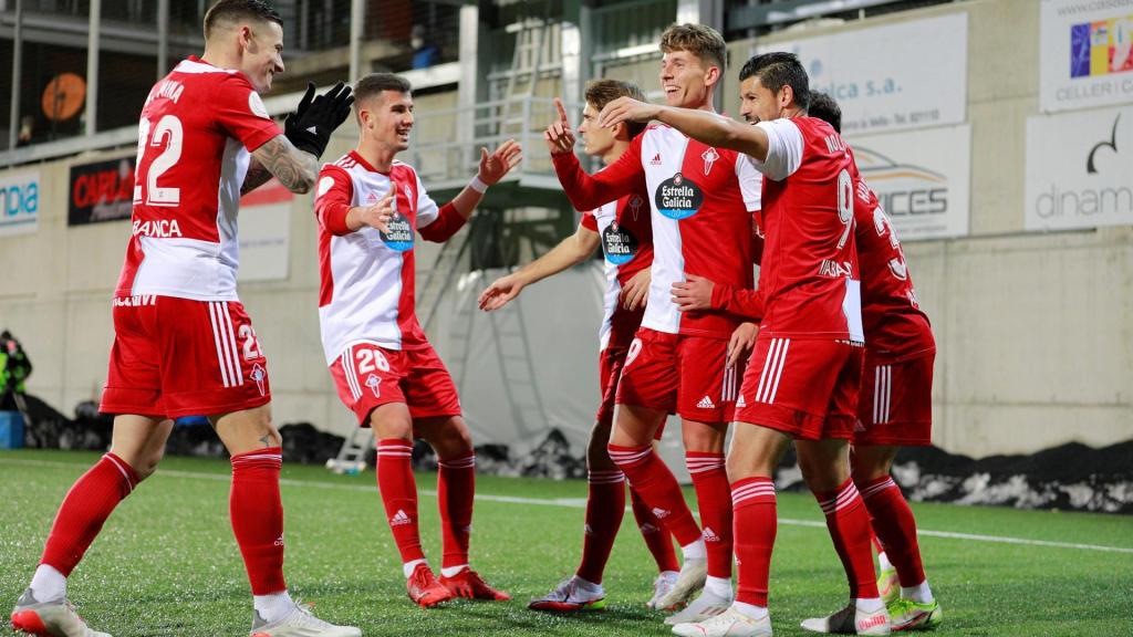Los jugadores del Celta de Vigo celebran un gol en la Copa del Rey 2020/2021