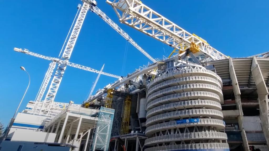 Aspecto actual de las obras del Santiago Bernabéu