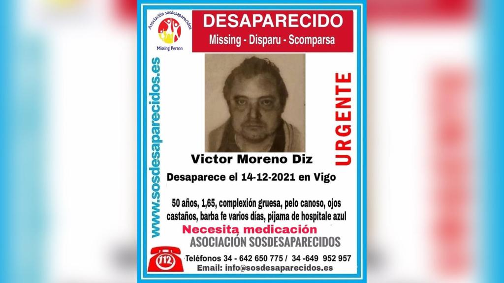 Alerta de búsqueda del desaparecido.