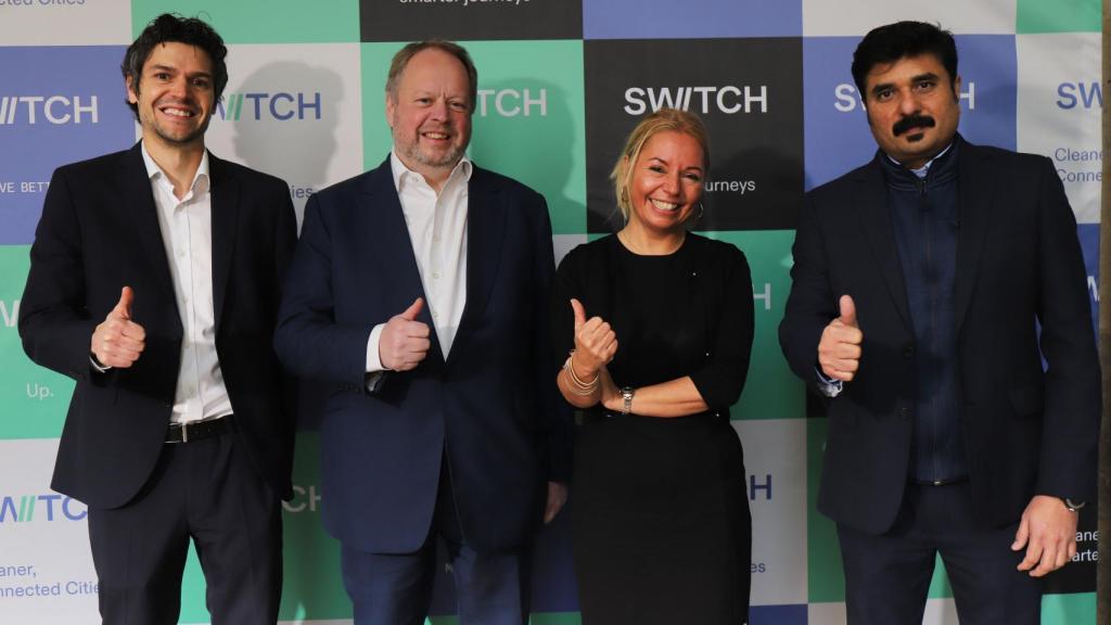 El equipo directivo de Switch Mobility, en su presentación hoy en Valladolid