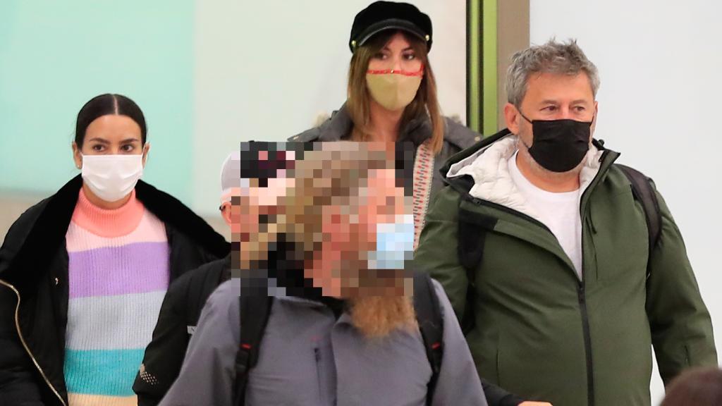 Miki Nadal junto a su pareja, Helena Aldea, y su amiga en común, Cristina Pedroche, en una imagen de archivo.