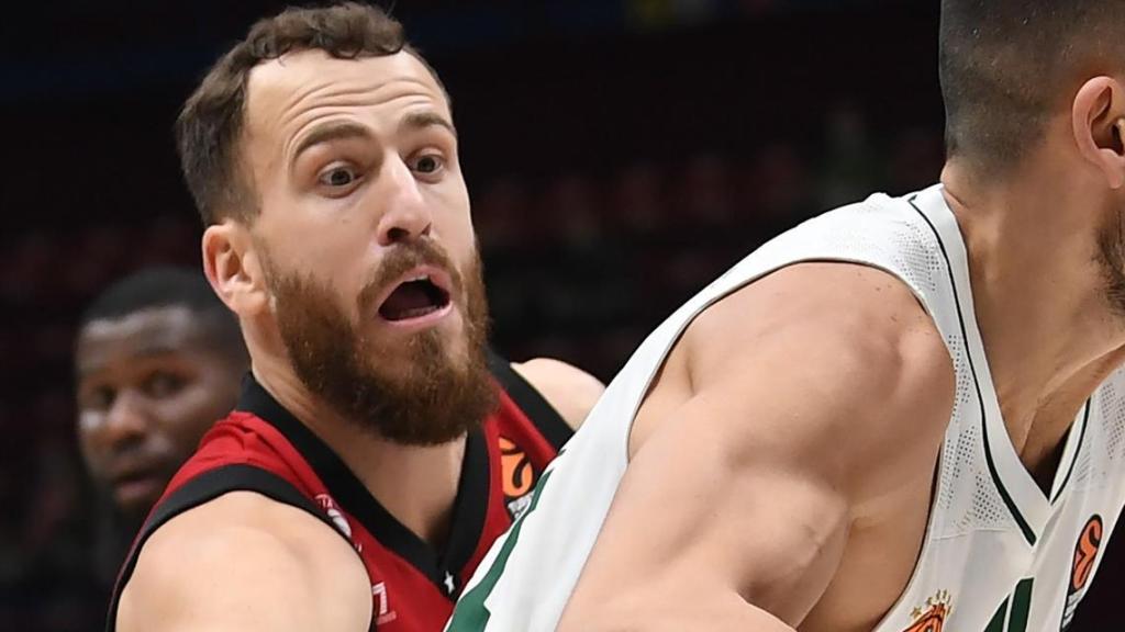 Sergio 'Chacho' Rodríguez, en un partido del Olimpia Milan de la Eurolliga 2021/2022