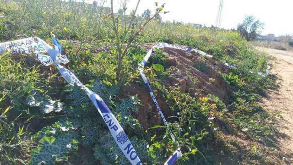 La zona donde fue hallado el móvil de Pablo.