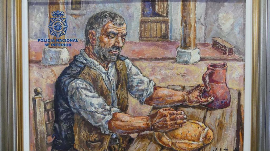 Recuperado en una casa de empeños de Lugo un cuadro de Vela Zanetti robado a un empresario leonés