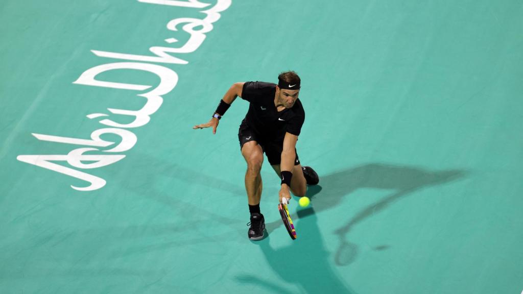 Rafa Nadal, durante la exhibición en el Mubadala World Tour.