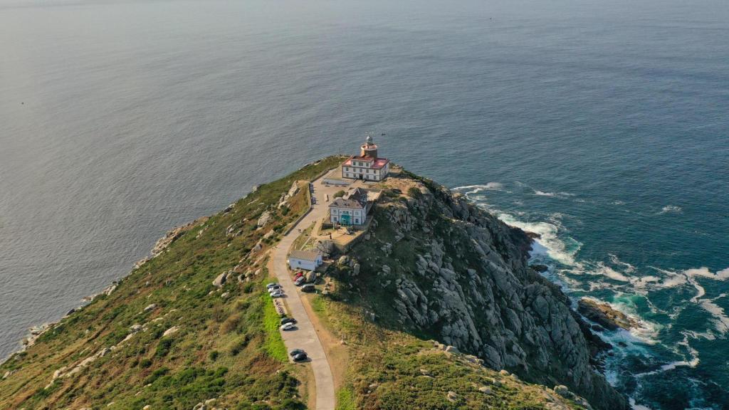 Vista aérea del cabo Fisterra, en A Coruña.