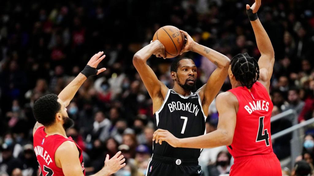 Kevin Durant durante un partido con los Brooklyn Nets