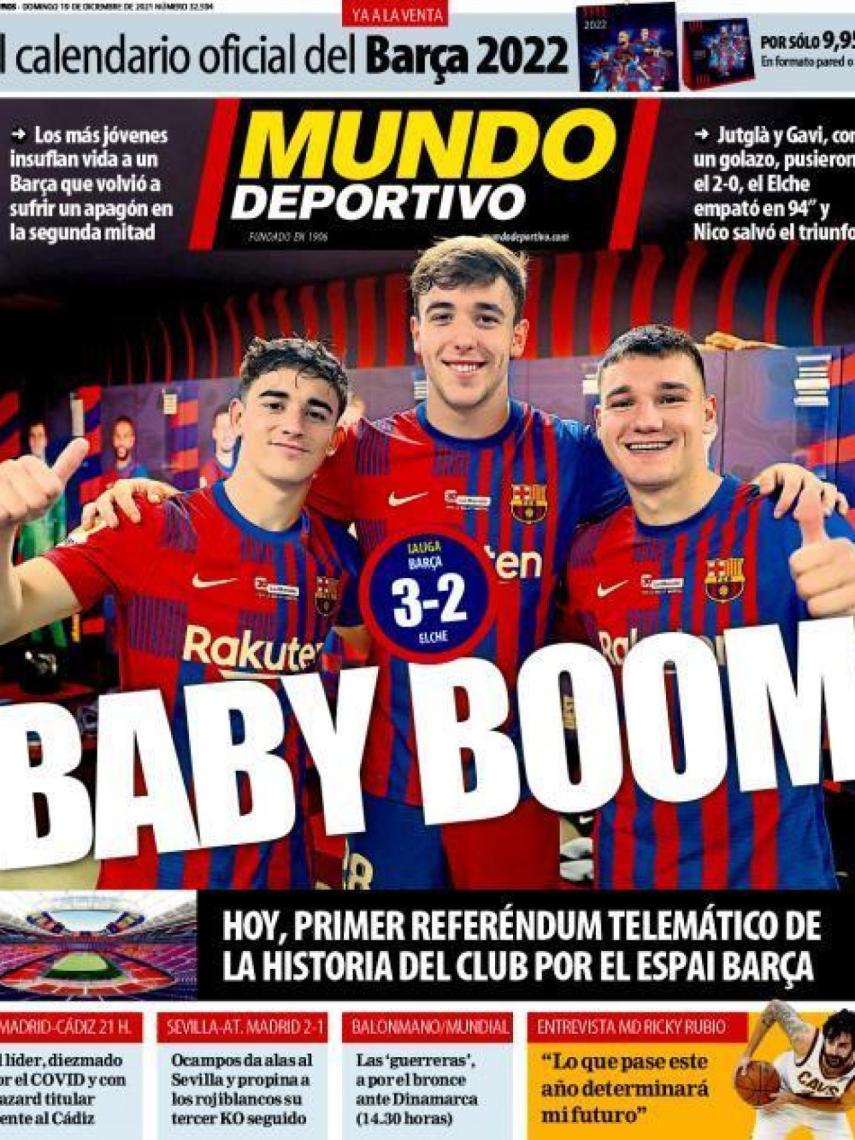 La portada del diario Mundo Deportivo (19/12/2021)