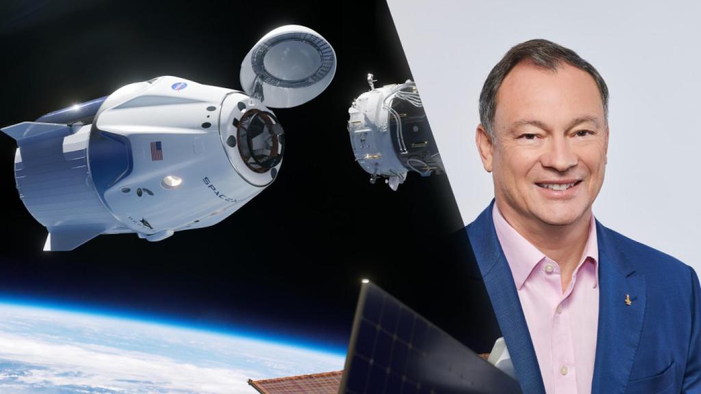 Nave Crew Dragon aproximándose al módulo Harmony de la ISS y Miguel López-Alegría