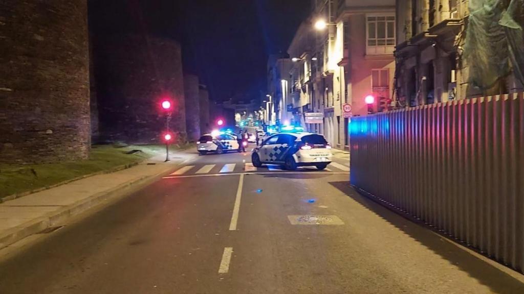 Un control de la Policía Local de Lugo.