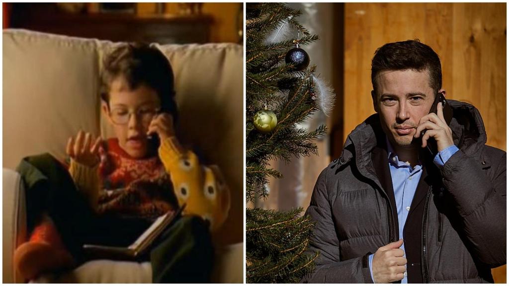 Enrique, de izquierda a derecha: en el anuncio y en la sesión de fotos para EL ESPAÑOL.