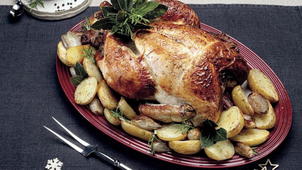 Plato navideño con pavita