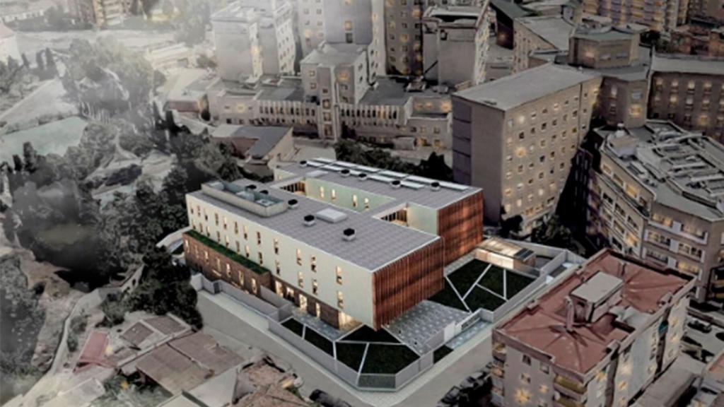 Localización de la residencia de mayores, junto al Hospital Regional de Málaga.