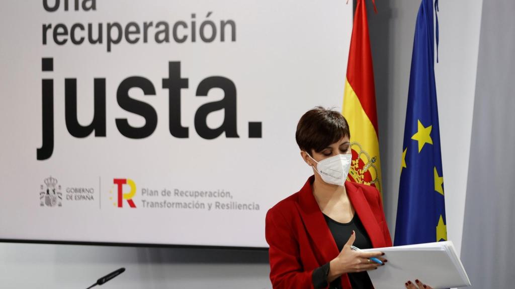 La portavoz del Gobierno, Isabel Rodríguez, este martes tras el Consejo de Ministros.