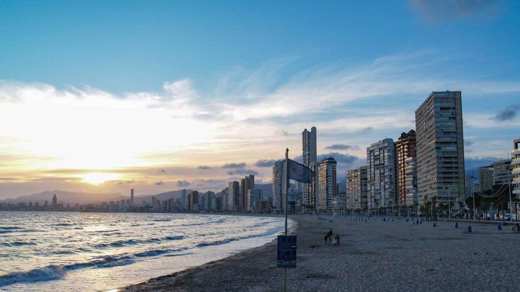 Playa de Benidorm, este invierno.