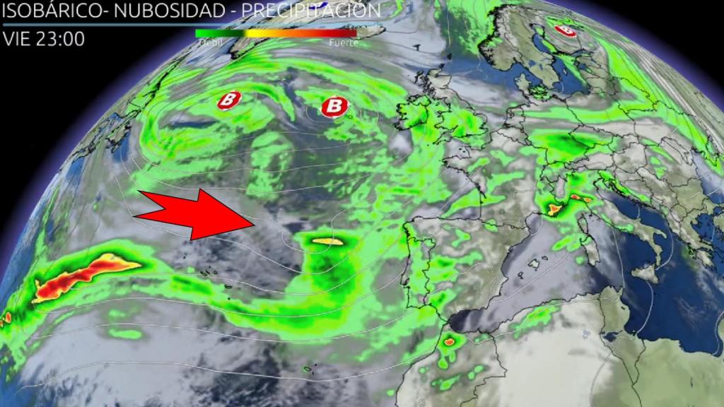 Los frentes atlánticos que llegan por Navidad. Eltiempo.es.