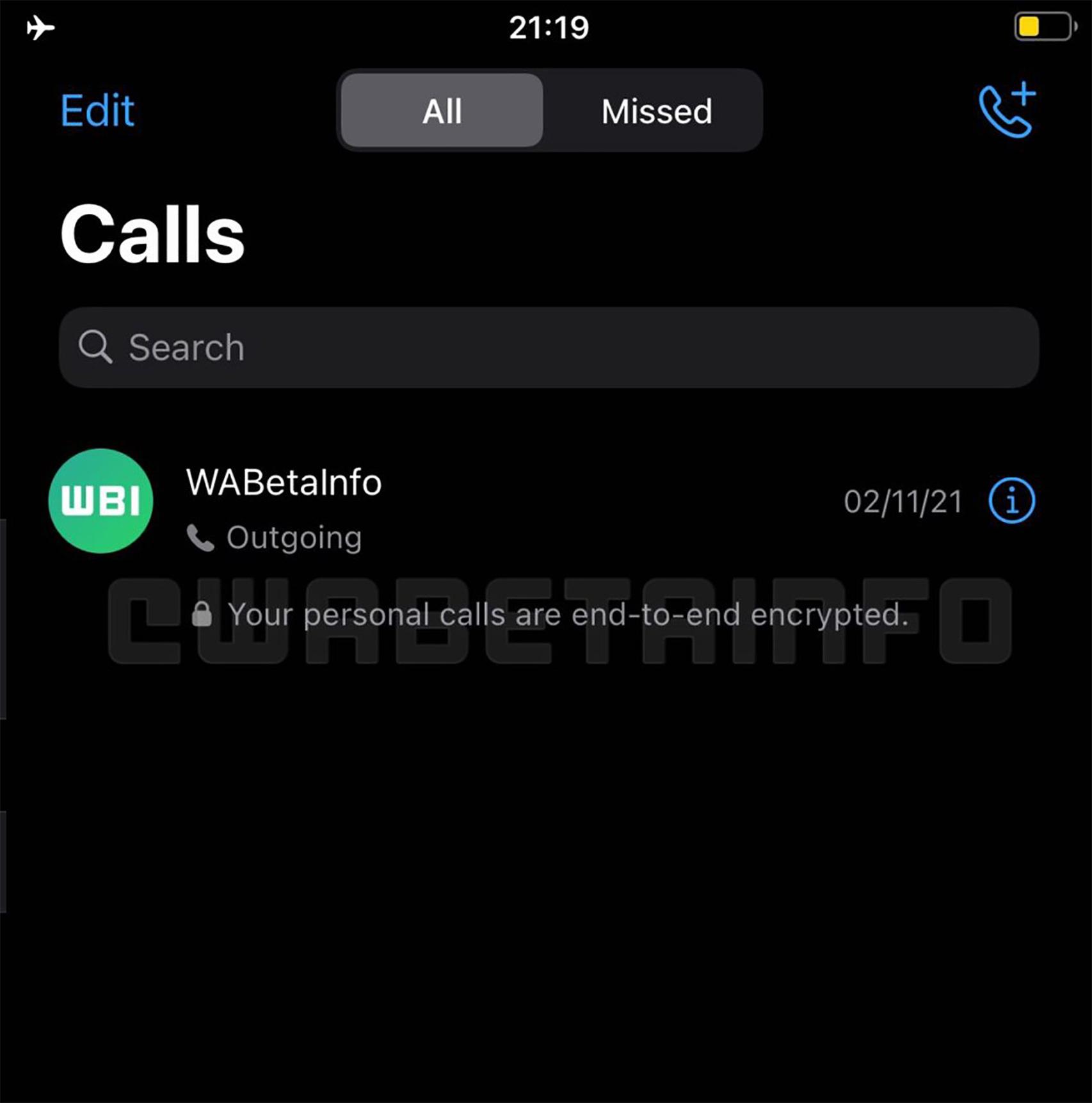 Las llamadas con el mensaje de cifrado extremo a extremo