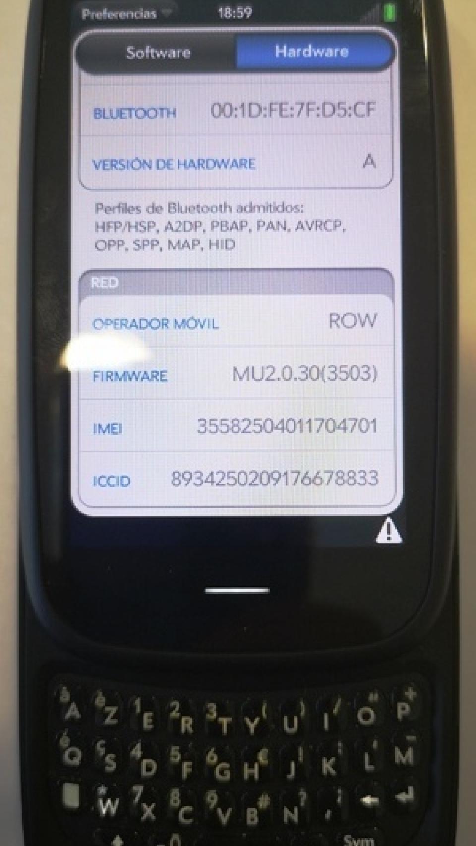 El teléfono que la exmujer del ingeniero entregó a la Policía Nacional para aportar pruebas sobre la trama.