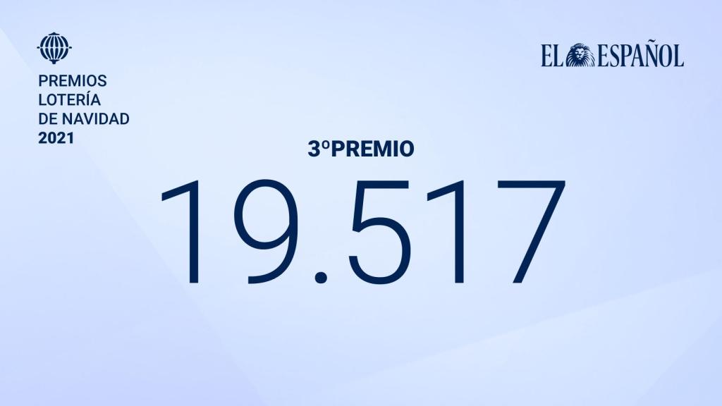 19.517, tercer premio de la Lotería de Navidad.