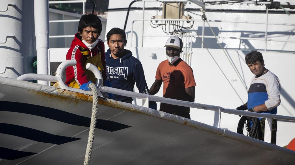 La tripulación del Nuevo San Juan.