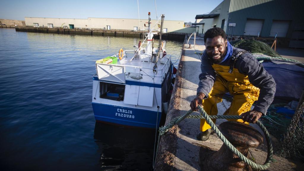 Sakis, trabajando en el puerto.