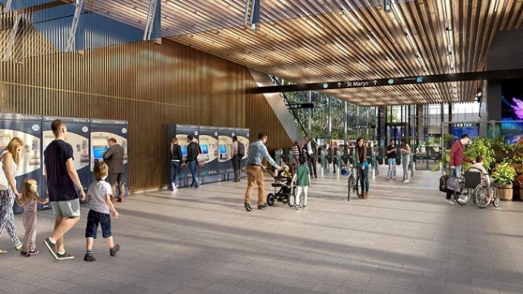 Recreación de una de las futuras estaciones de metro.