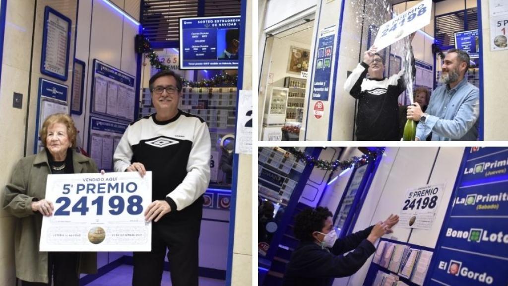 El Gato Negro, la administración de Málaga donde han caído dos premios de la Lotería de Navidad.