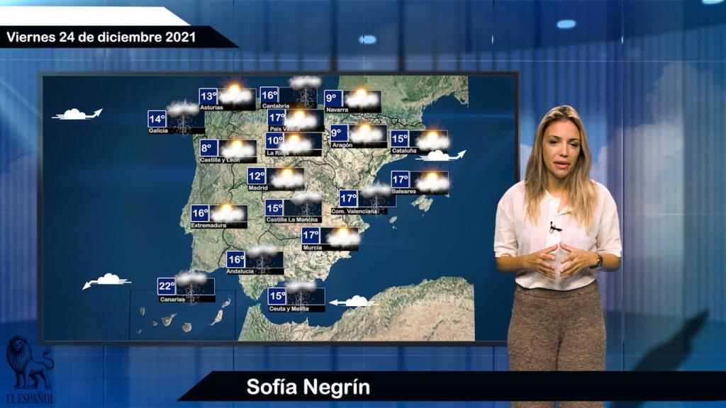 El tiempo del viernes 24 de diciembre.