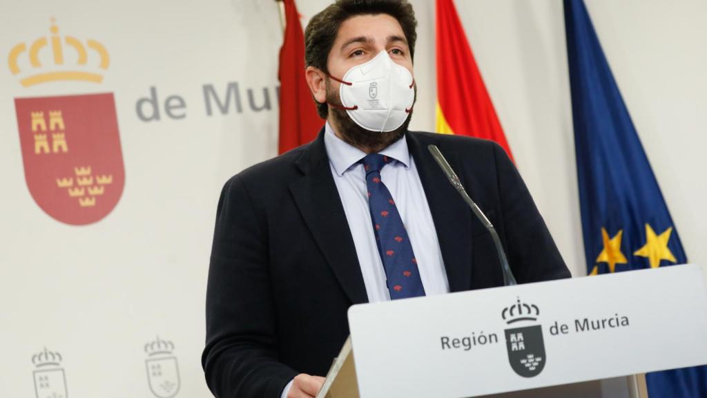 El presidente de la Región de Murcia, Fernando López Miras.
