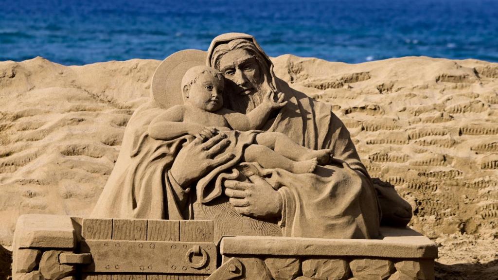 Belén de arena de Las Palmas de Gran Canaria.