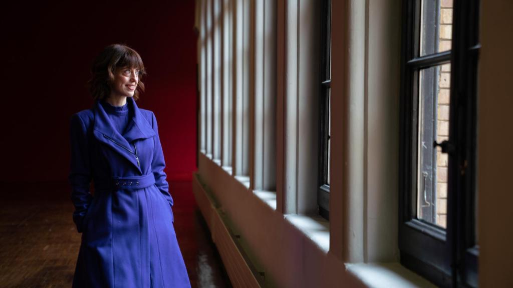 Irene Vallejo en el Paraninfo de Zaragoza.