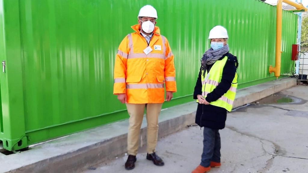 Rafael Martín, diputado de Protección Civil, Extinción de Incendios y Consorcios, y Marta Gómez, directora general de Economía Circular. Foto: Diputación de Toledo