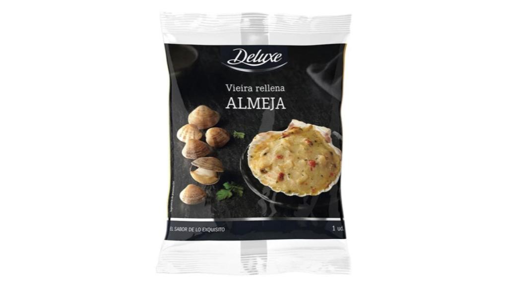 Vieira rellena de almeja