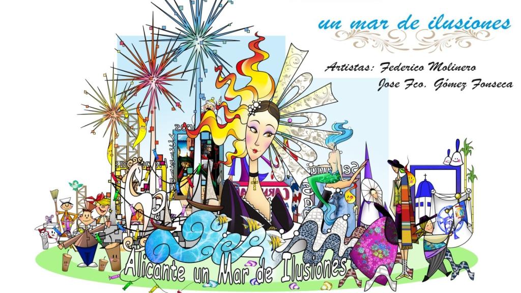 Boceto del monumento que se plantará en Zaragoza.