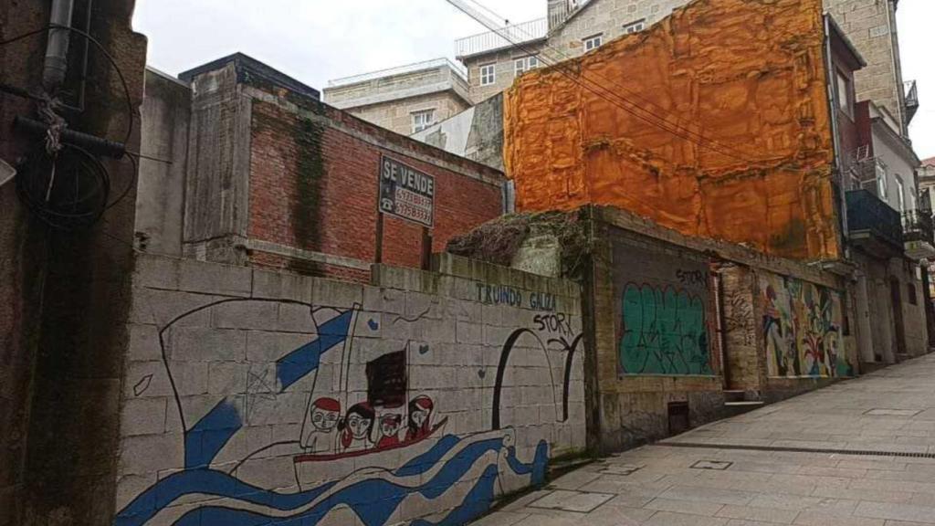 Calle Alta, en el casco vello de Vigo.